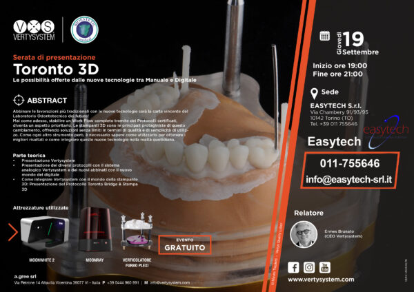 Serata di Presentazione Toronto 3D